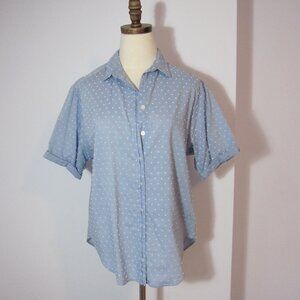Finley "Izzy" Swiss Dot Camp Shirt NWT